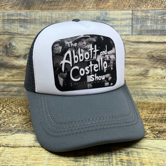 The Abbott And Costello Show Mens Trucker Hat Grey Snapback WW2 40s Comedy Show - Picture 1 of 8